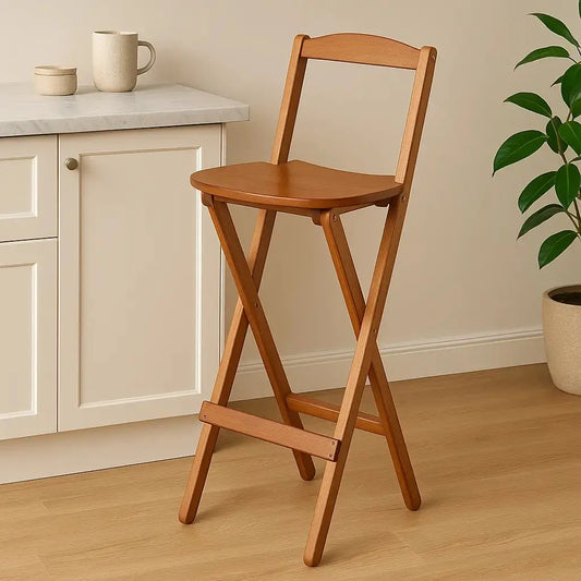 Chaise-de-bar-pliable-en-bois
