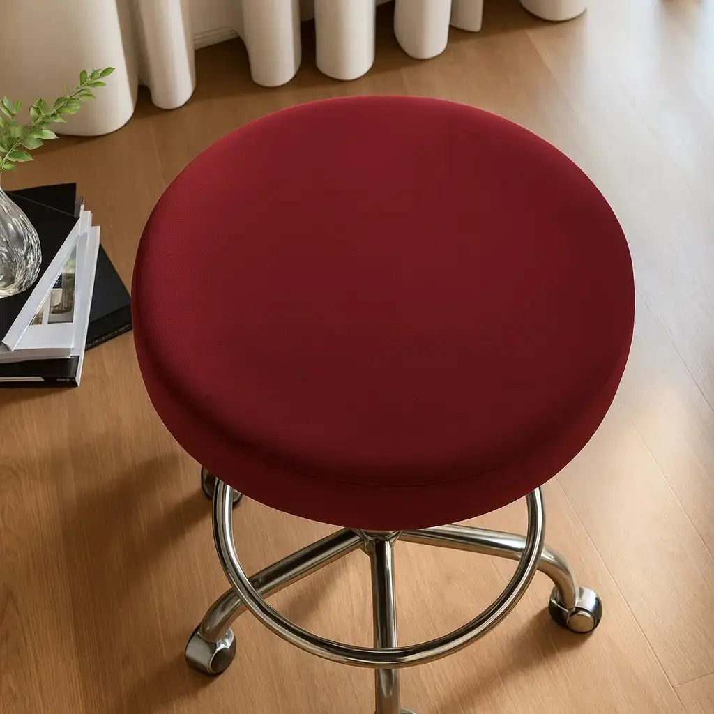 Housse pour tabouret de bar sans dossier rouge