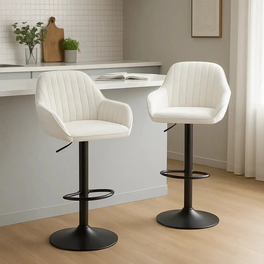 chaises-de-bar-pivotant-blanc