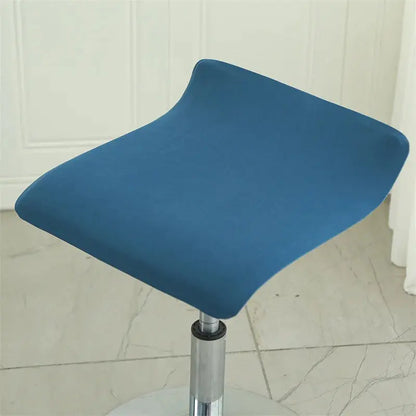Housse d'assise pour tabouret de bar bleu 1
