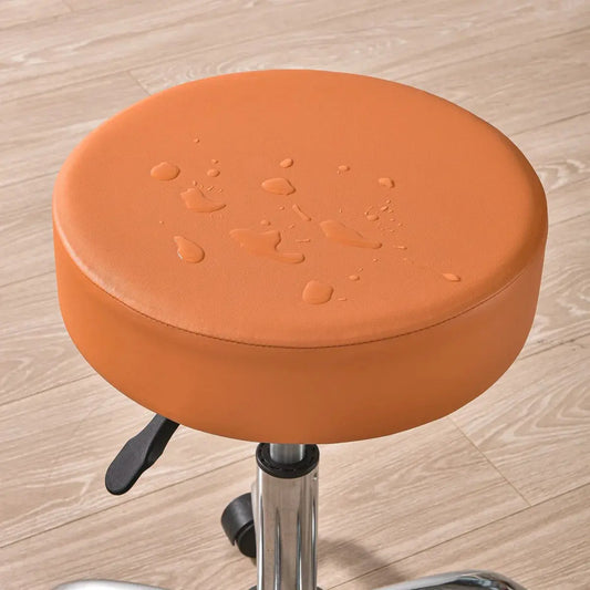 Housse de protection pour tabouret de bar orange 1
