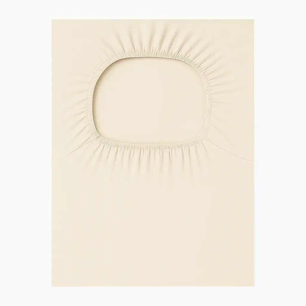 Housse de protection tabouret de bar avec dossier beige