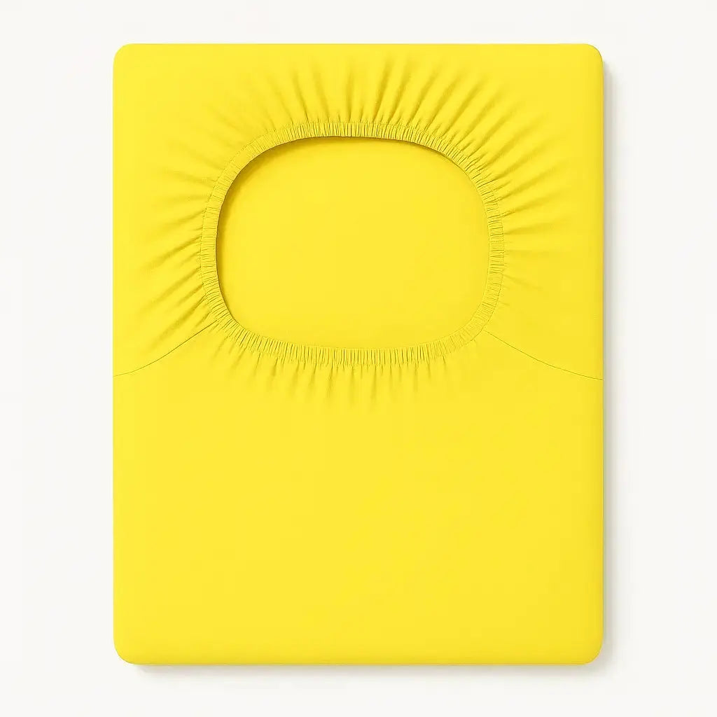 Housse de protection tabouret de bar avec dossier jaune