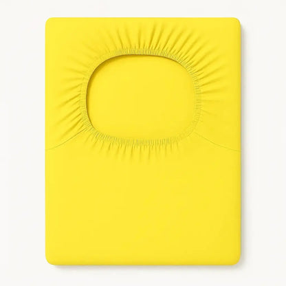 Housse de protection tabouret de bar avec dossier jaune