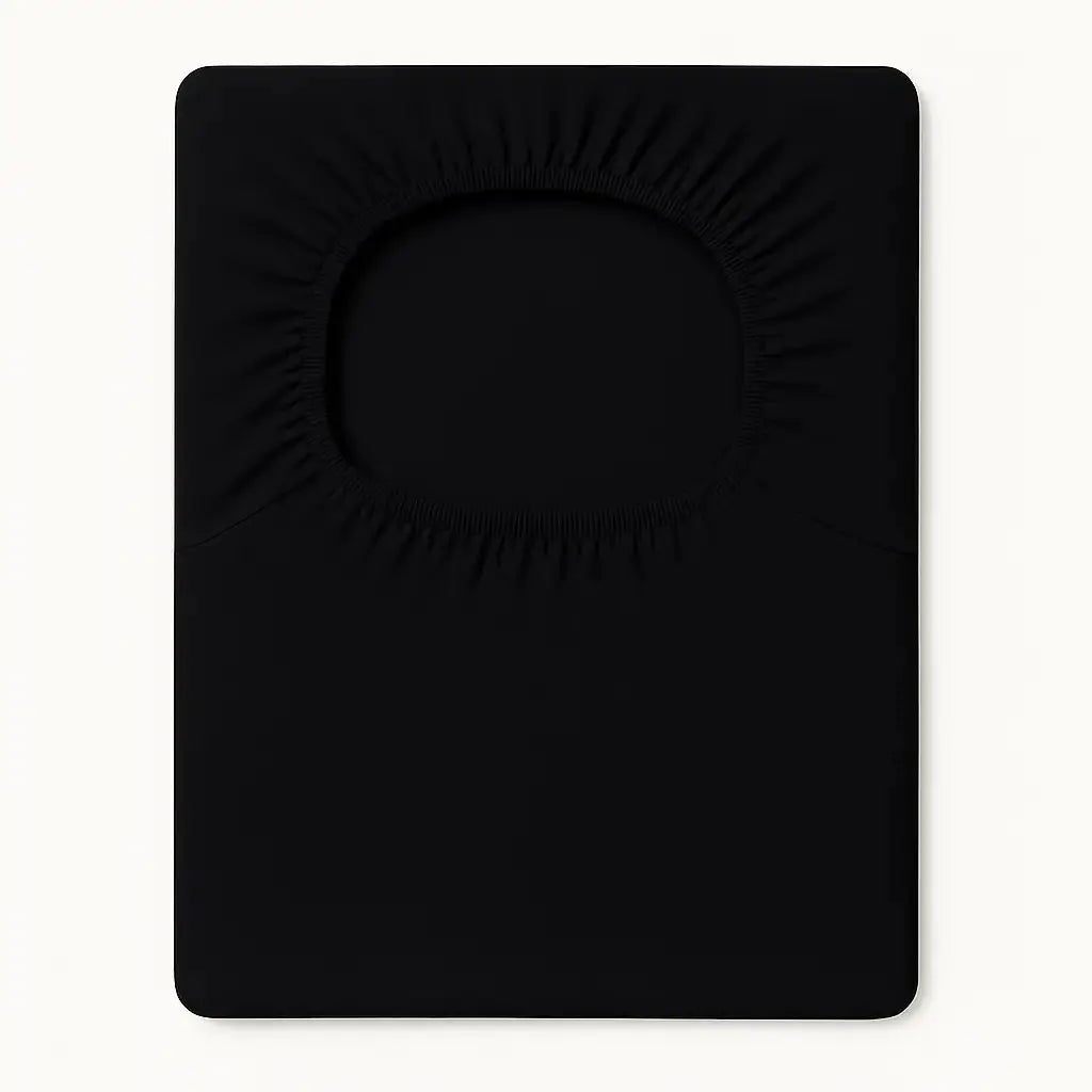 Housse de protection tabouret de bar avec dossier noir