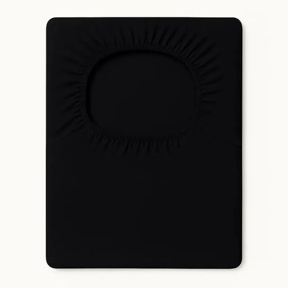 Housse de protection tabouret de bar avec dossier noir