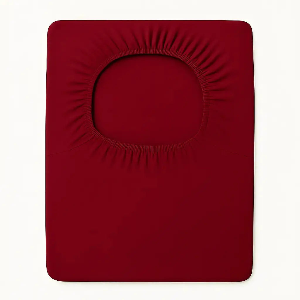 Housse de protection tabouret de bar avec dossier rouge