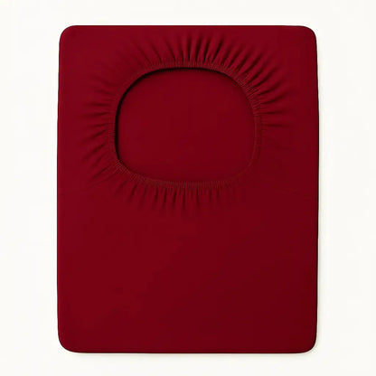 Housse de protection tabouret de bar avec dossier rouge