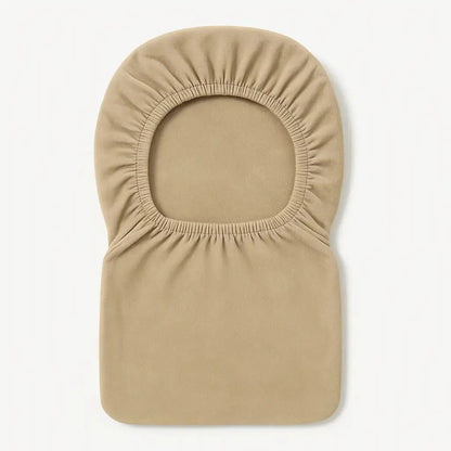 Housse de tabouret de bar avec dossier beige