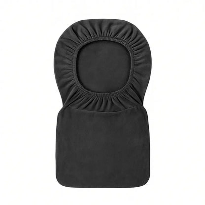 Housse de tabouret de bar avec dossier gris foncé