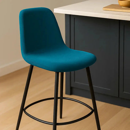 Housse de tabouret de bar scandinave bleu 2