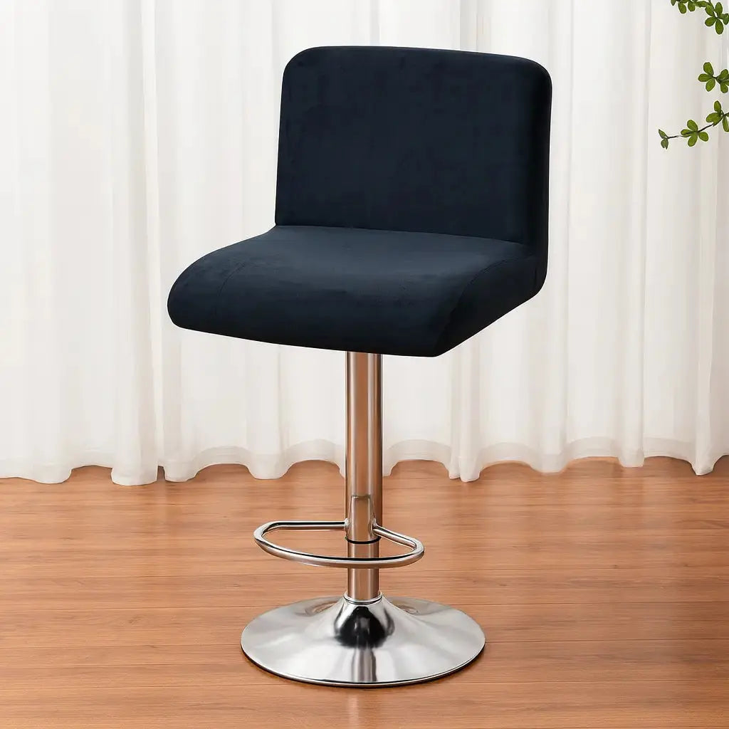 Housse extensible pour tabouret de bar bleu foncé 1