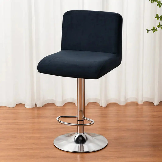 Housse extensible pour tabouret de bar bleu foncé 1