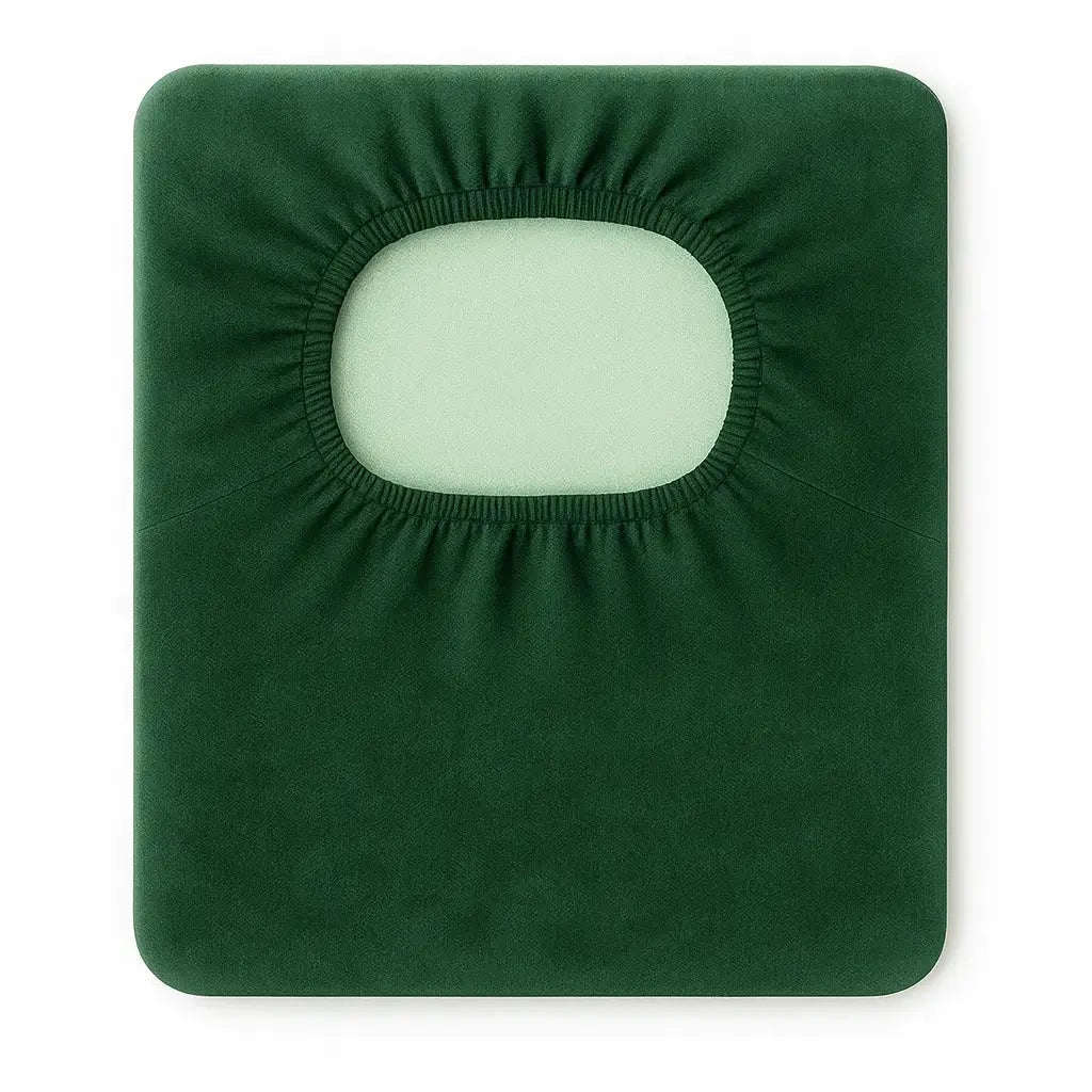 Housse extensible pour tabouret de bar vert foncé