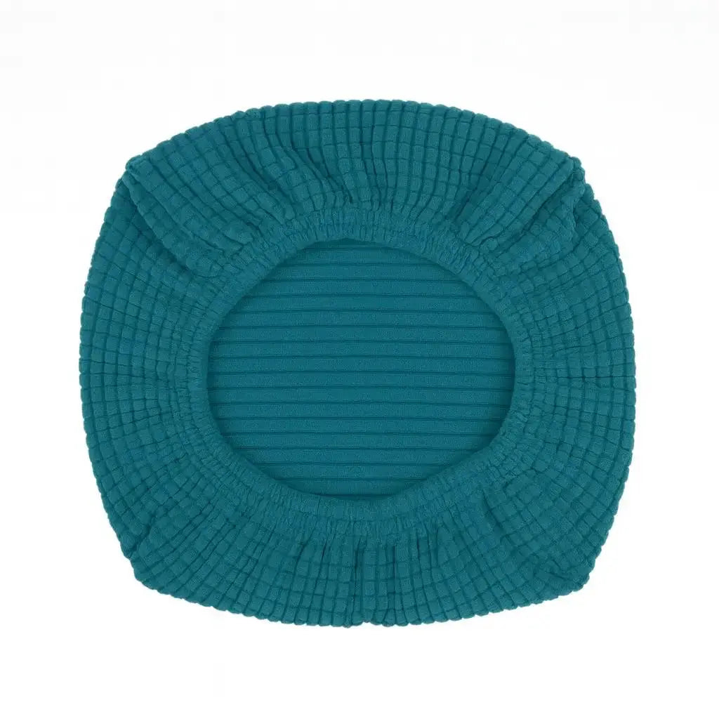 Housse pour tabouret de bar carré bleu
