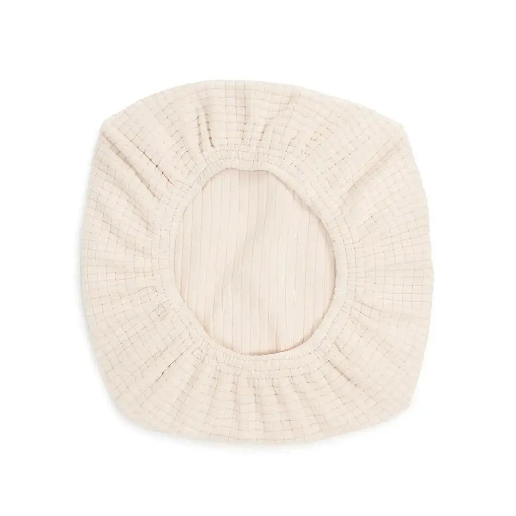 Housse pour tabouret de bar carré gris beige