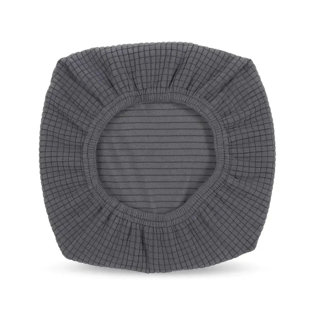 Housse pour tabouret de bar carré gris foncé