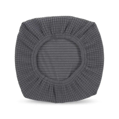 Housse pour tabouret de bar carré gris foncé