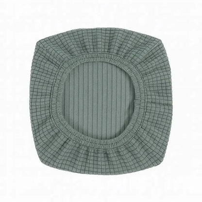 Housse pour tabouret de bar carré gris vert