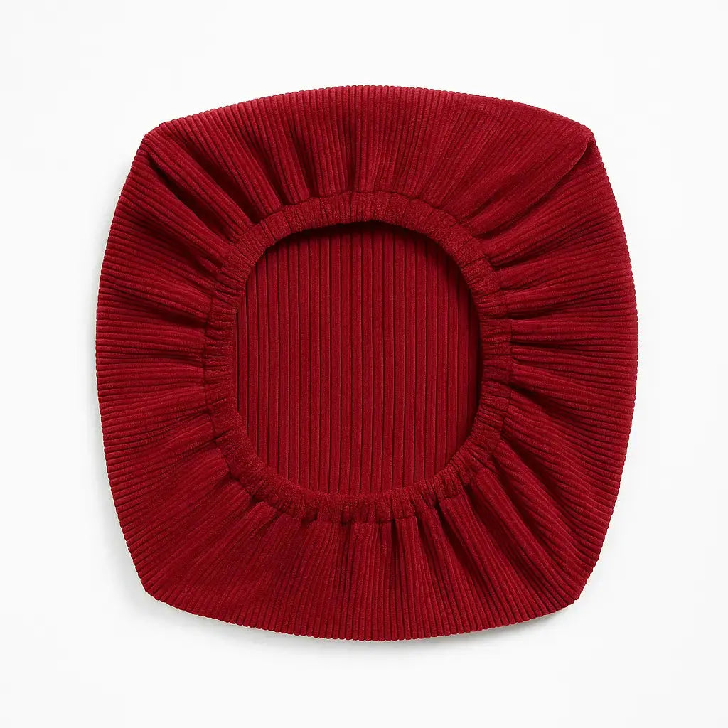 Housse pour tabouret de bar carré rouge