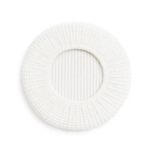 Housse pour tabouret de bar pivotant blanc