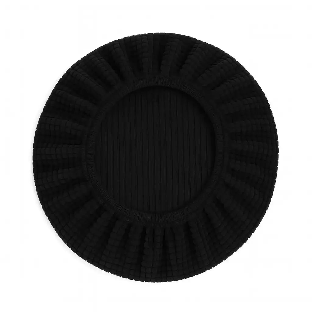 Housse pour tabouret de bar pivotant noir