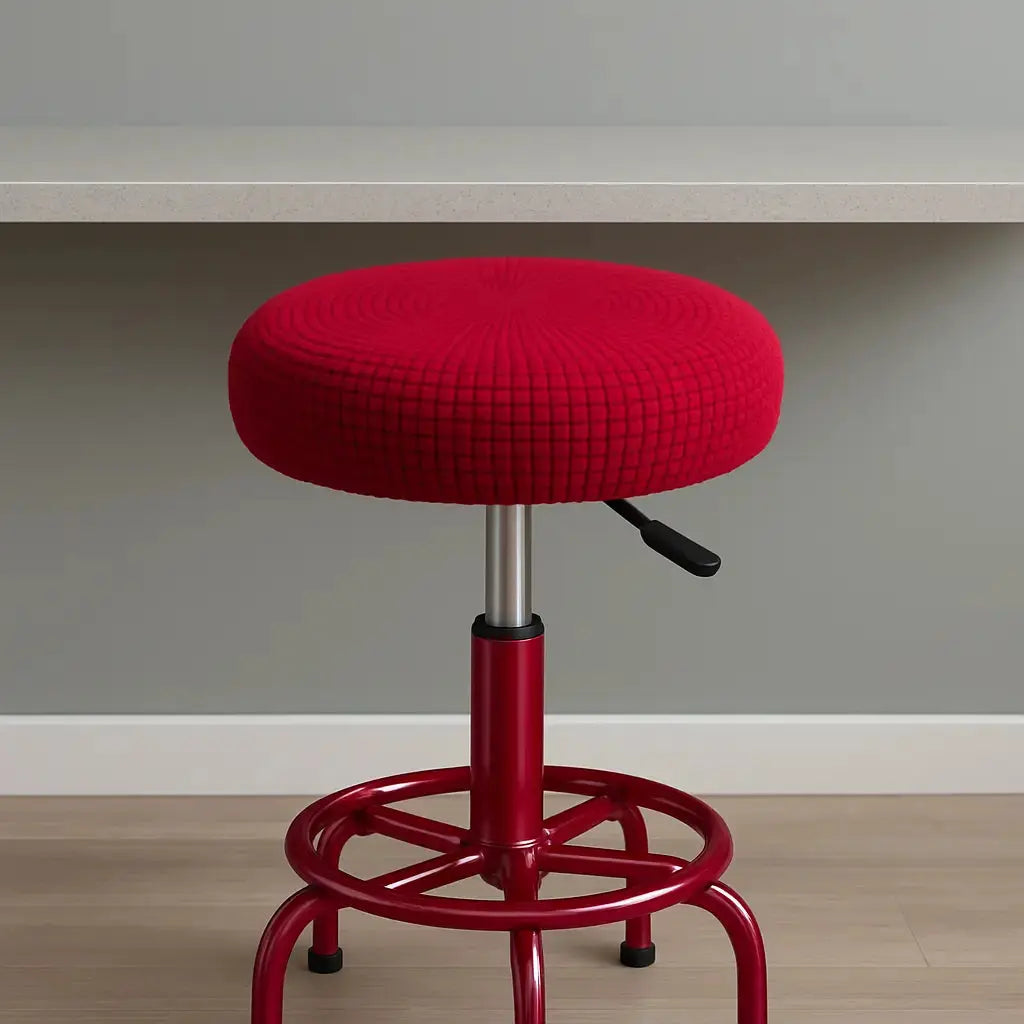 Housse pour tabouret de bar pivotant rouge 1