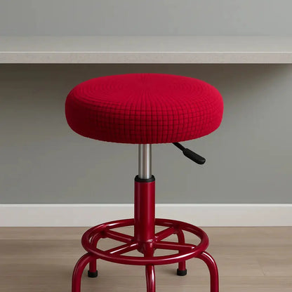 Housse pour tabouret de bar pivotant rouge 1
