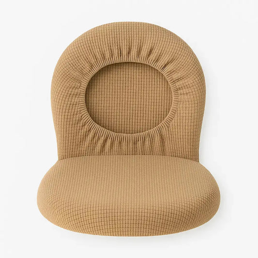 Housse pour tabouret de bar rond avec dossier kaki