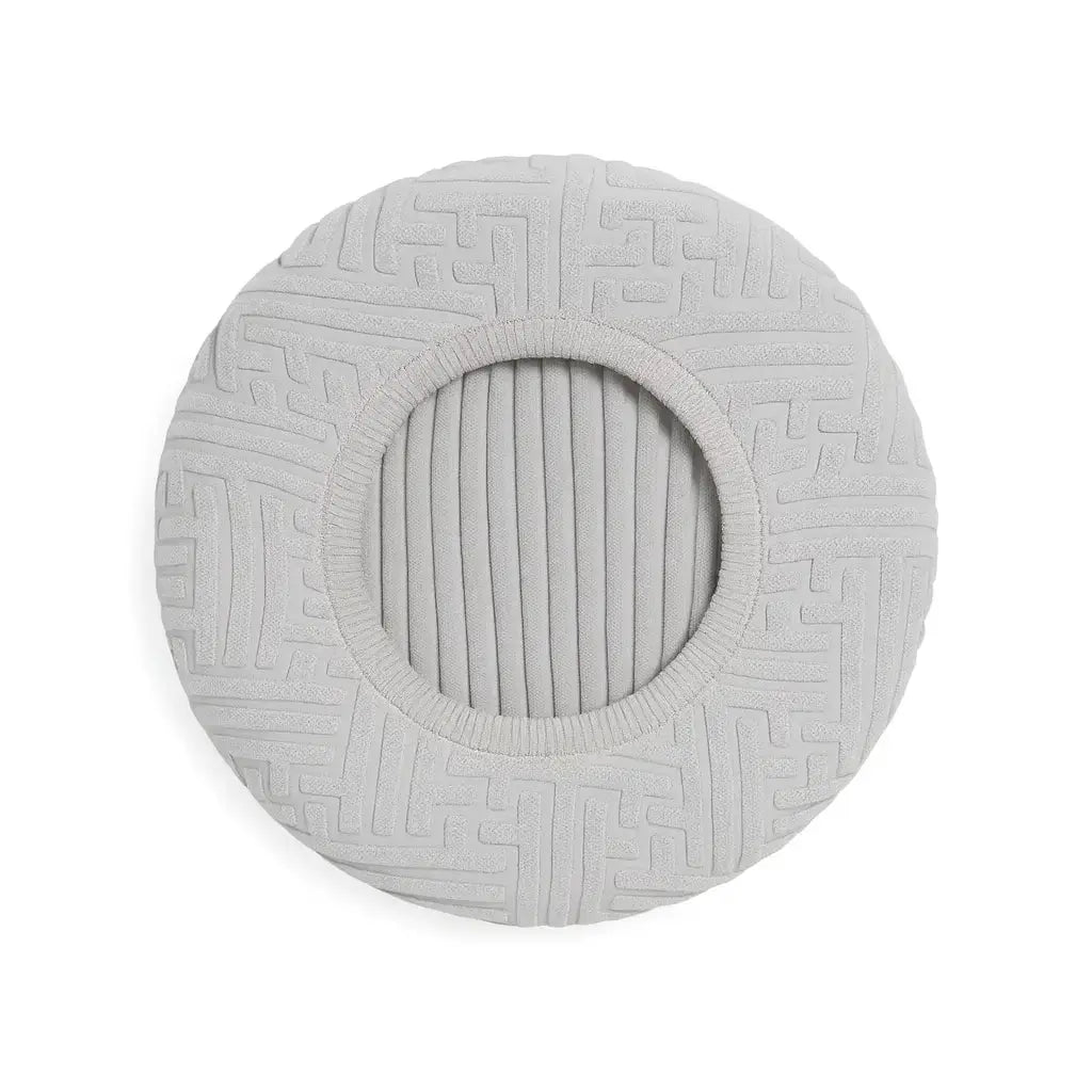 Housse pour tabouret de bar rond gris clair 