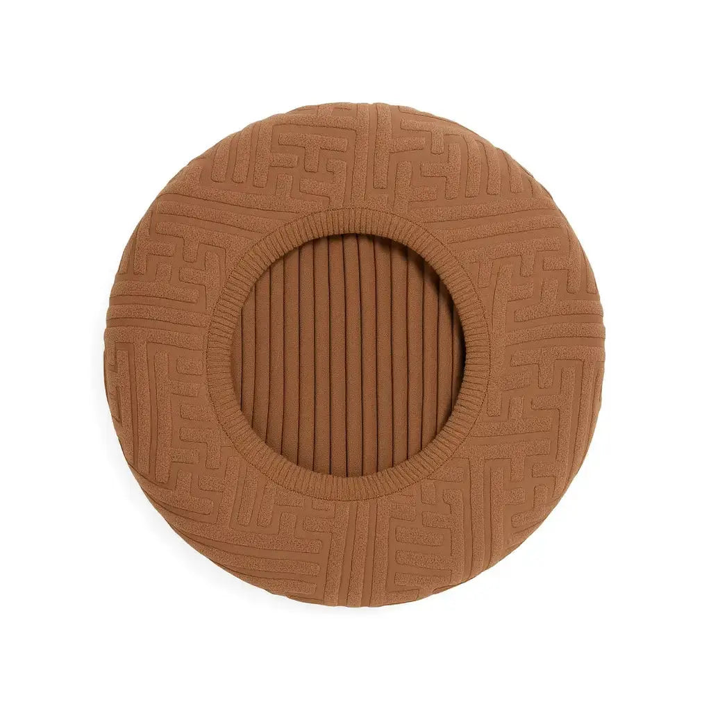 Housse pour tabouret de bar rond marron