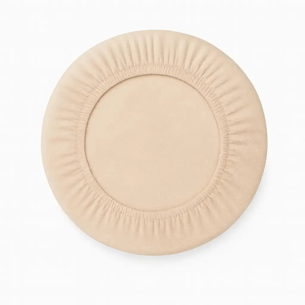 Housse pour tabouret de bar sans dossier beige