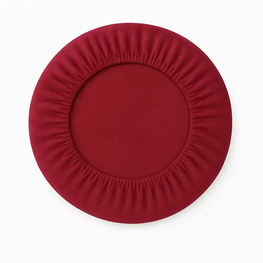 Housse pour tabouret sans dossier rouge