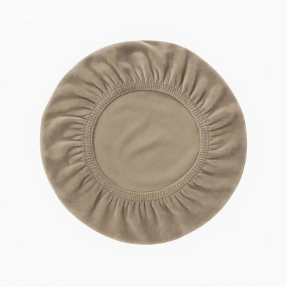 Housse ronde pour tabouret de bar beige