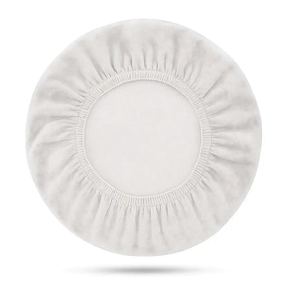 Housse ronde pour tabouret de bar blanc