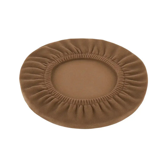 Housse ronde pour tabouret de bar marron 