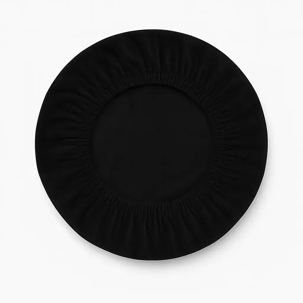 Housse ronde pour tabouret de bar noir