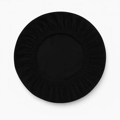 Housse ronde pour tabouret de bar noir