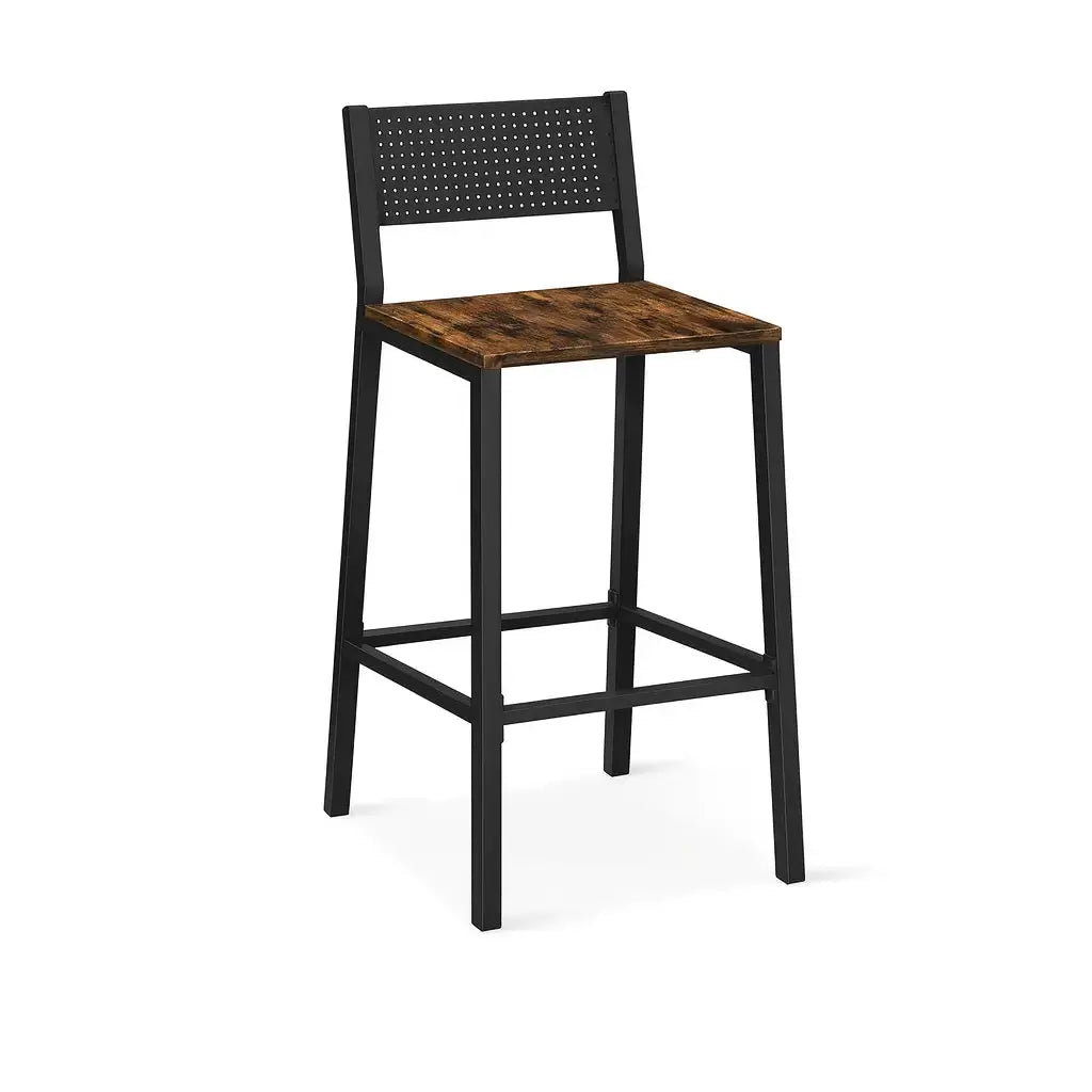 Tabouret-de-bar-en-métal-et-bois-industriel-avec-dossier