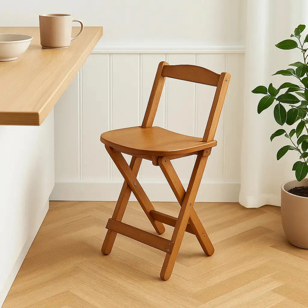 Tabouret-pliable-en-bois