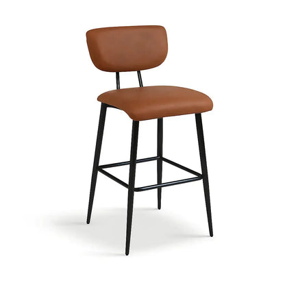 Tabouret de bar en cuir design Marron