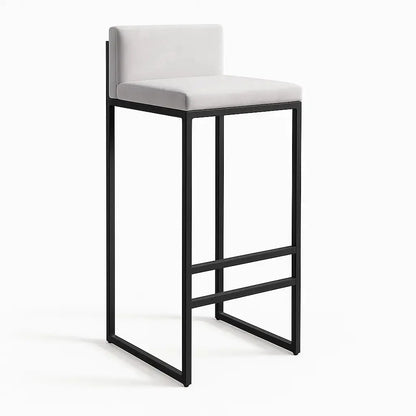 Tabouret de bar industriel métal blanc