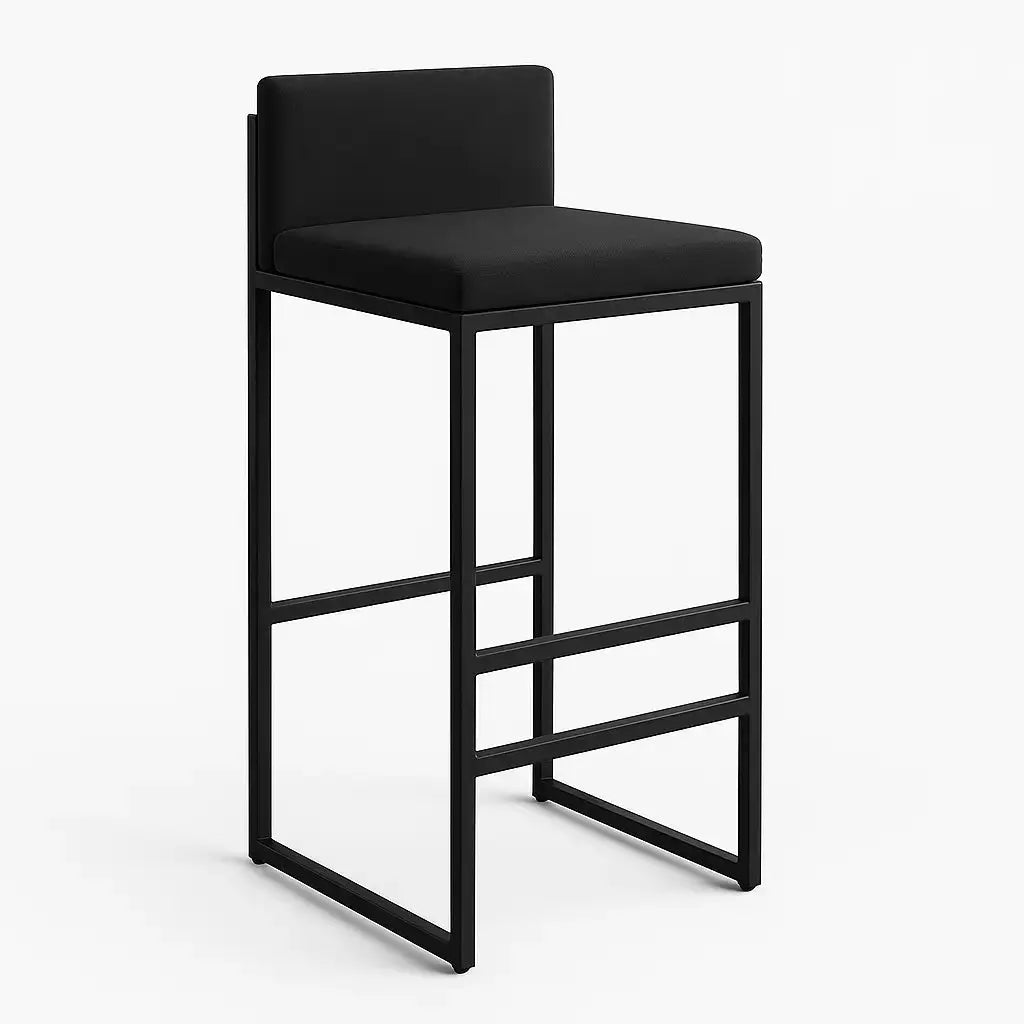 Tabouret de bar industriel métal noir