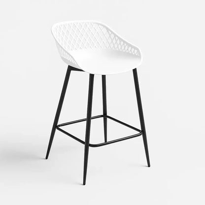 Tabourets de bar design à 4 pieds blanc
