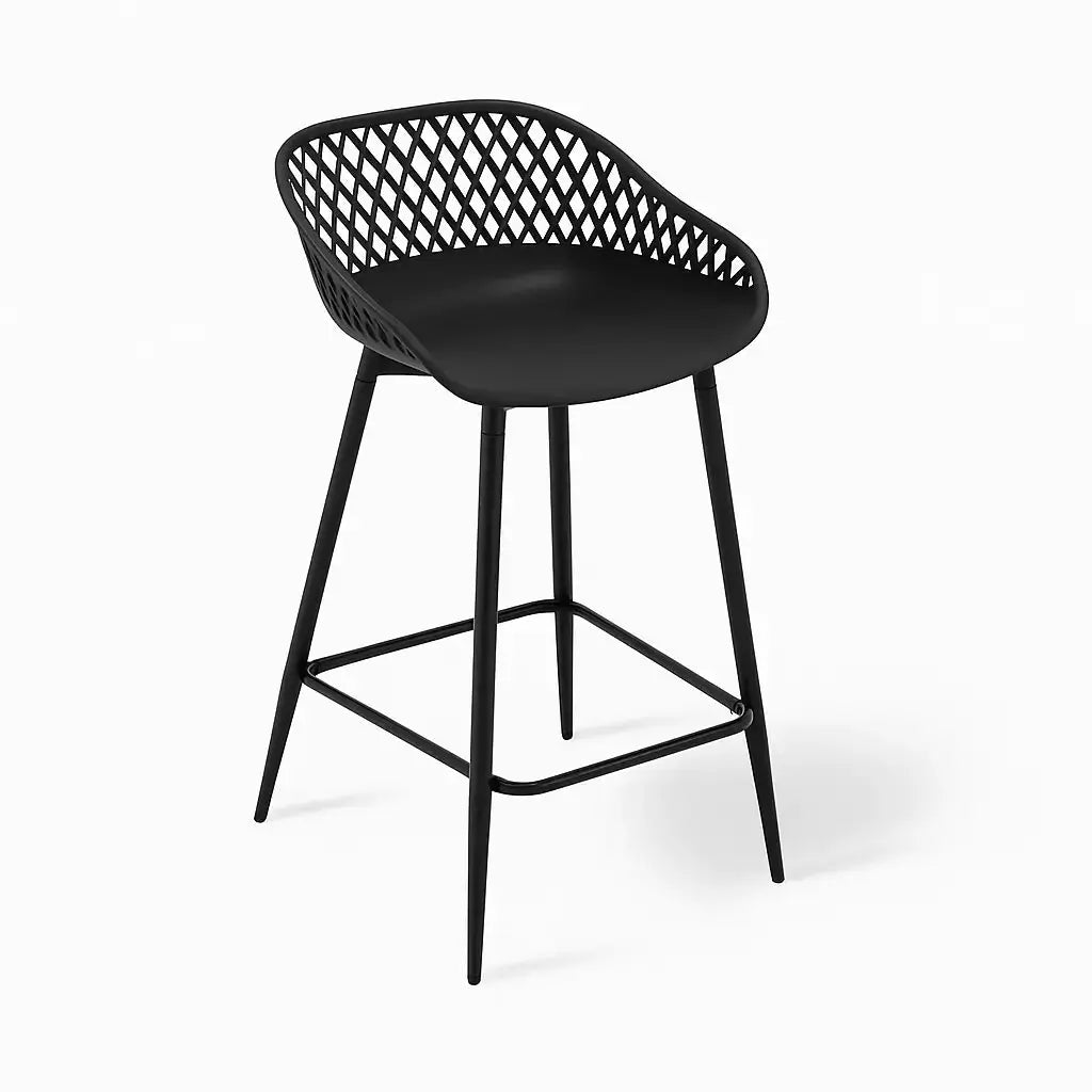 Tabourets de bar design à 4 pieds noir