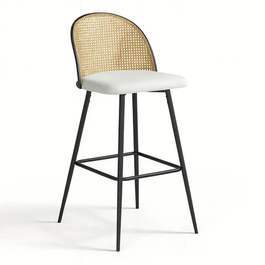 Tabourets de bar design blanc - Lot de 2