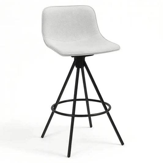 Tabourets de bar design gris - Lot de 2