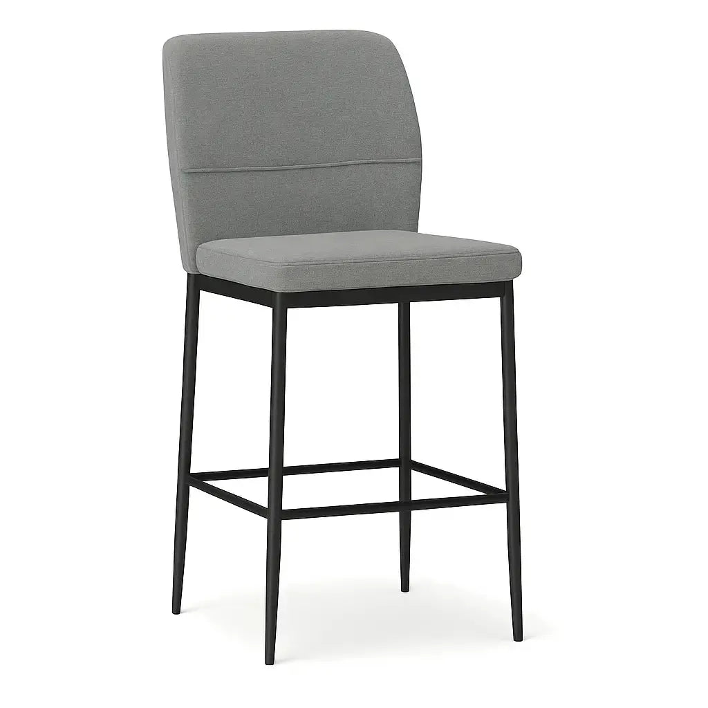 Tabourets de bar design hauteur 65 cm - Lot de 2 Gris