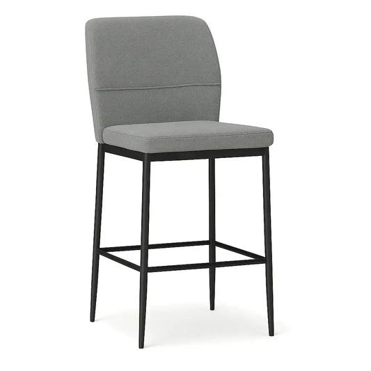 Tabourets de bar design hauteur 65 cm - Lot de 2 Gris