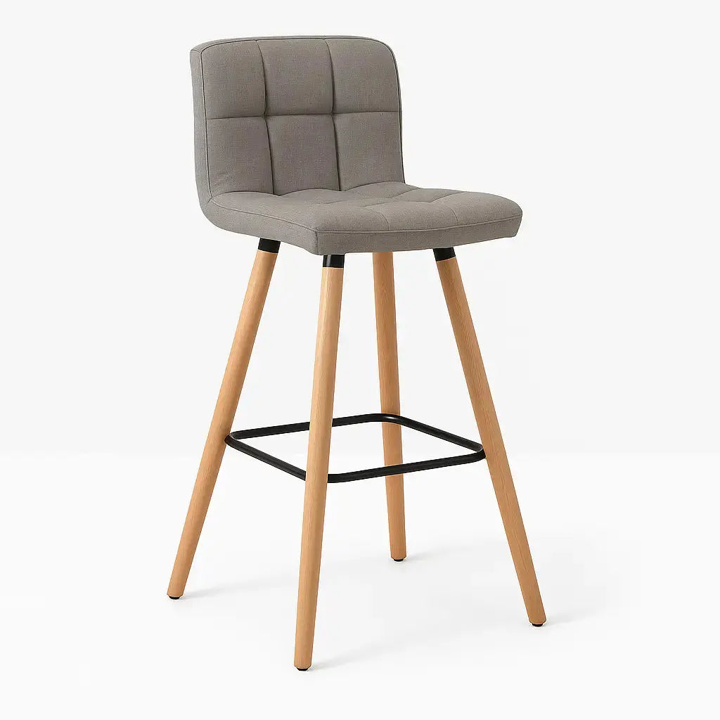 Tabourets de bar gris en bois